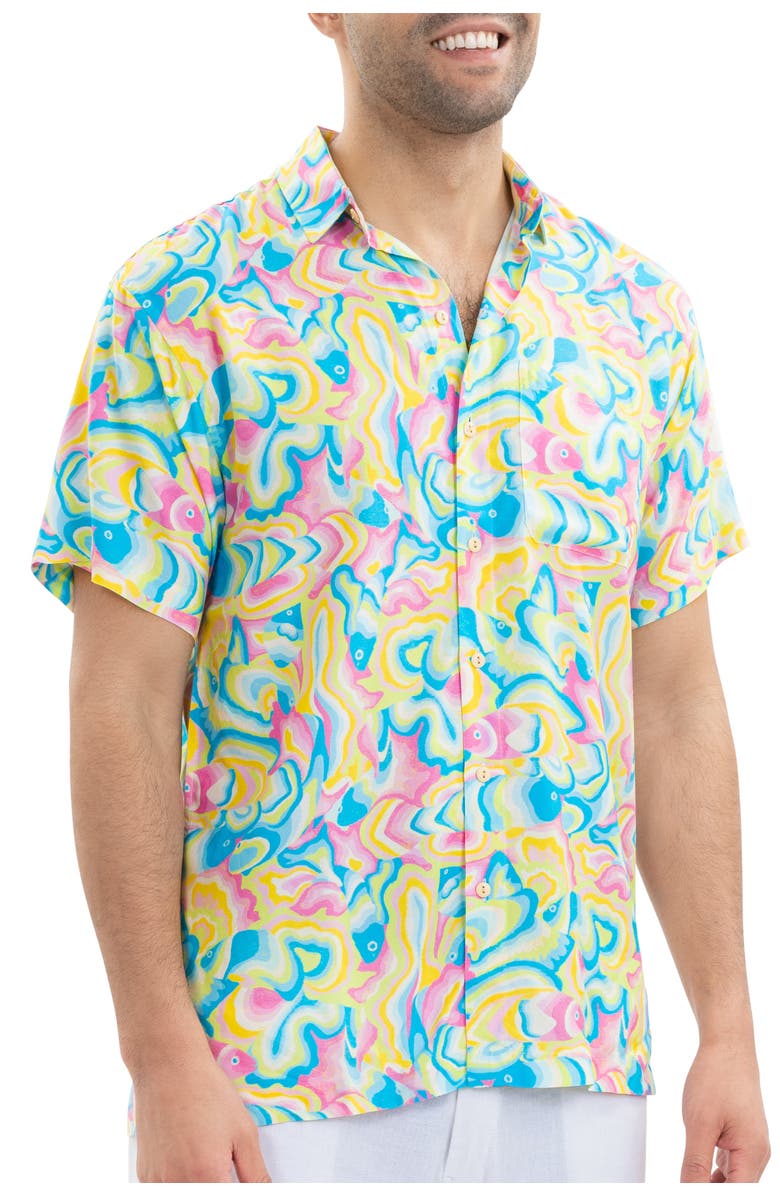 Men’s Pink Fish Lycra Night Co-Ord Suit