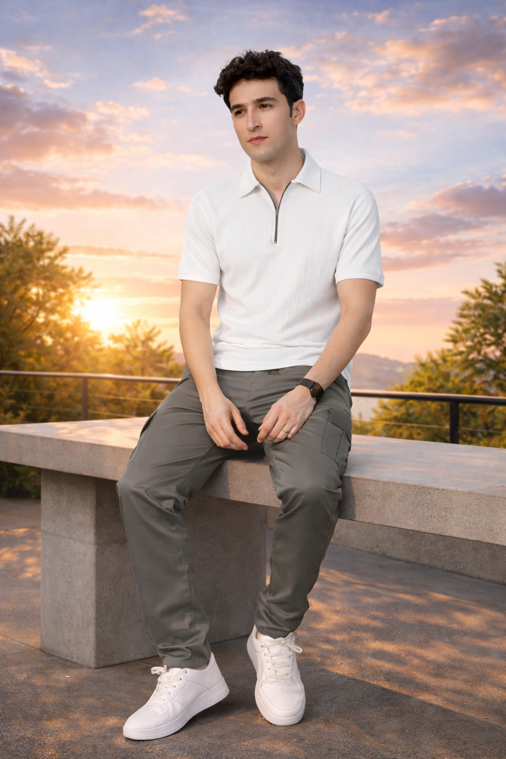 Men’s Premium Grey Cargo Pants – Comfort Fit | Casual Streetwear