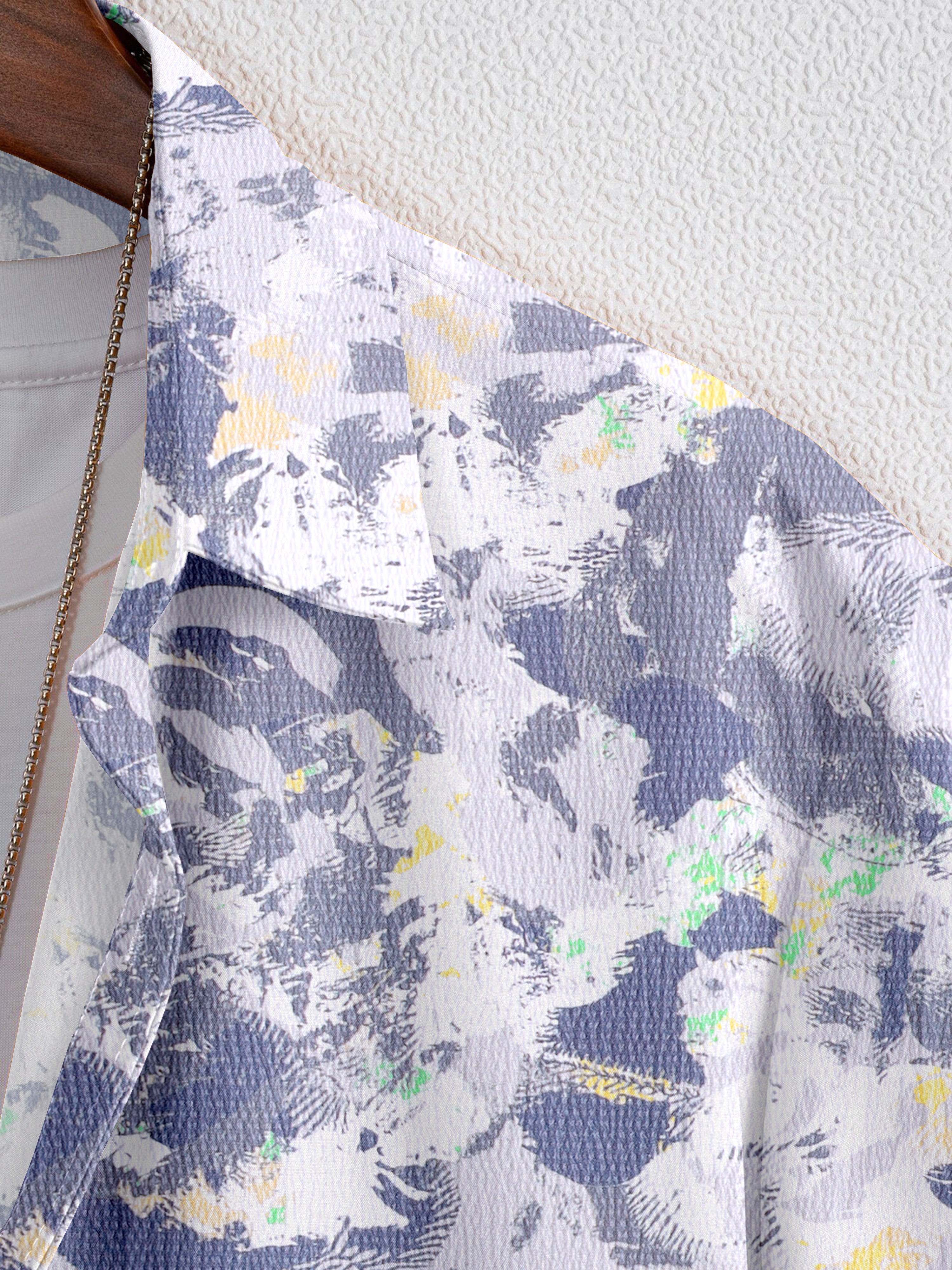 SRT Pop Blue Shufboard Shapes Pop Print Shirt  - Half Sleeve Shirt For Man