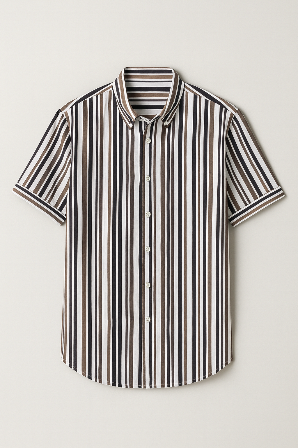 Man’s Vertical Stripe Casual Half Sleeve T-shirt