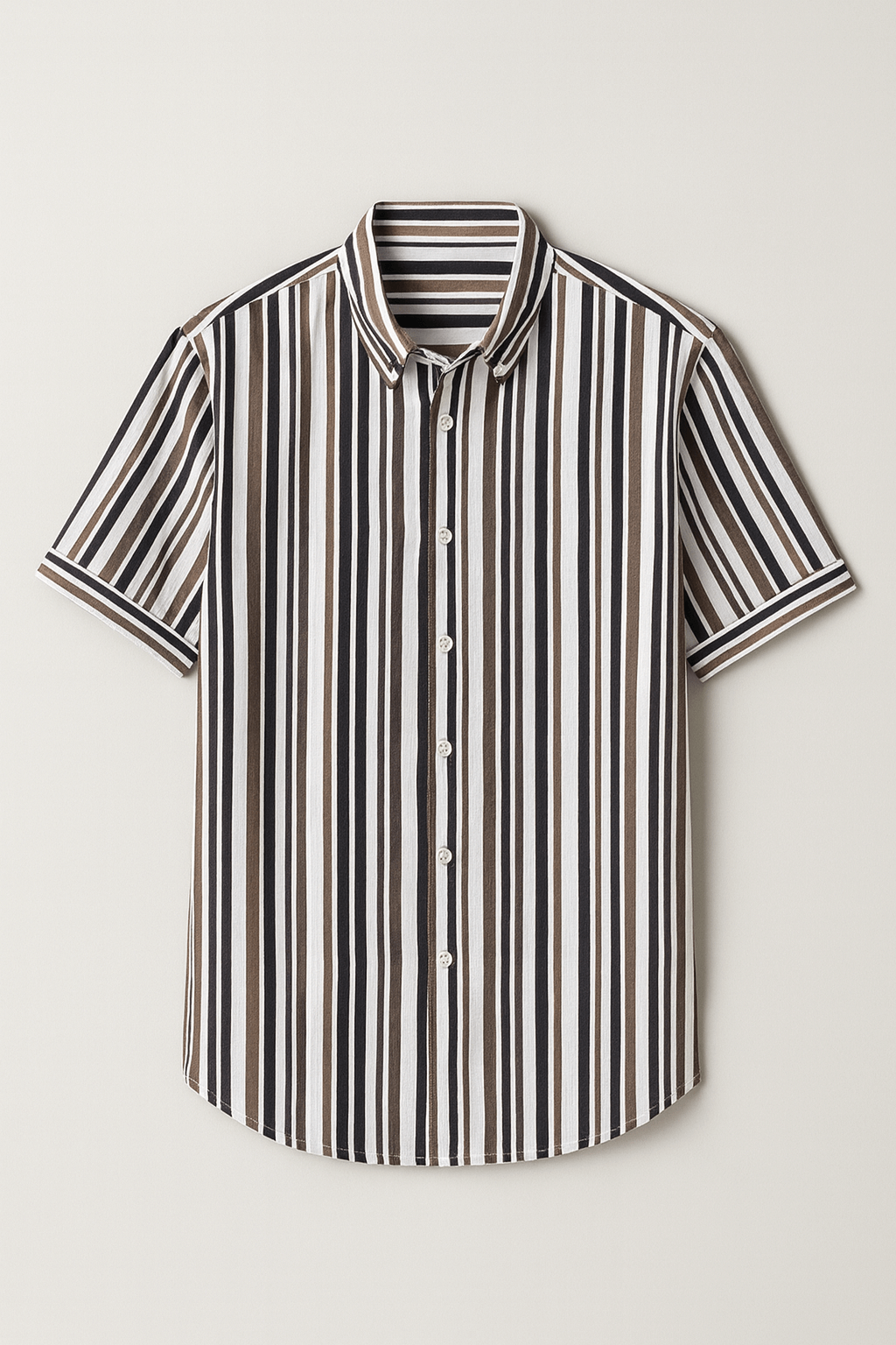 Man’s Vertical Stripe Casual Half Sleeve T-shirt