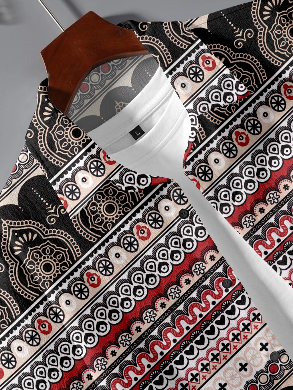 Men’s Lycra Design Night Suit – Shirt & Shorts Set