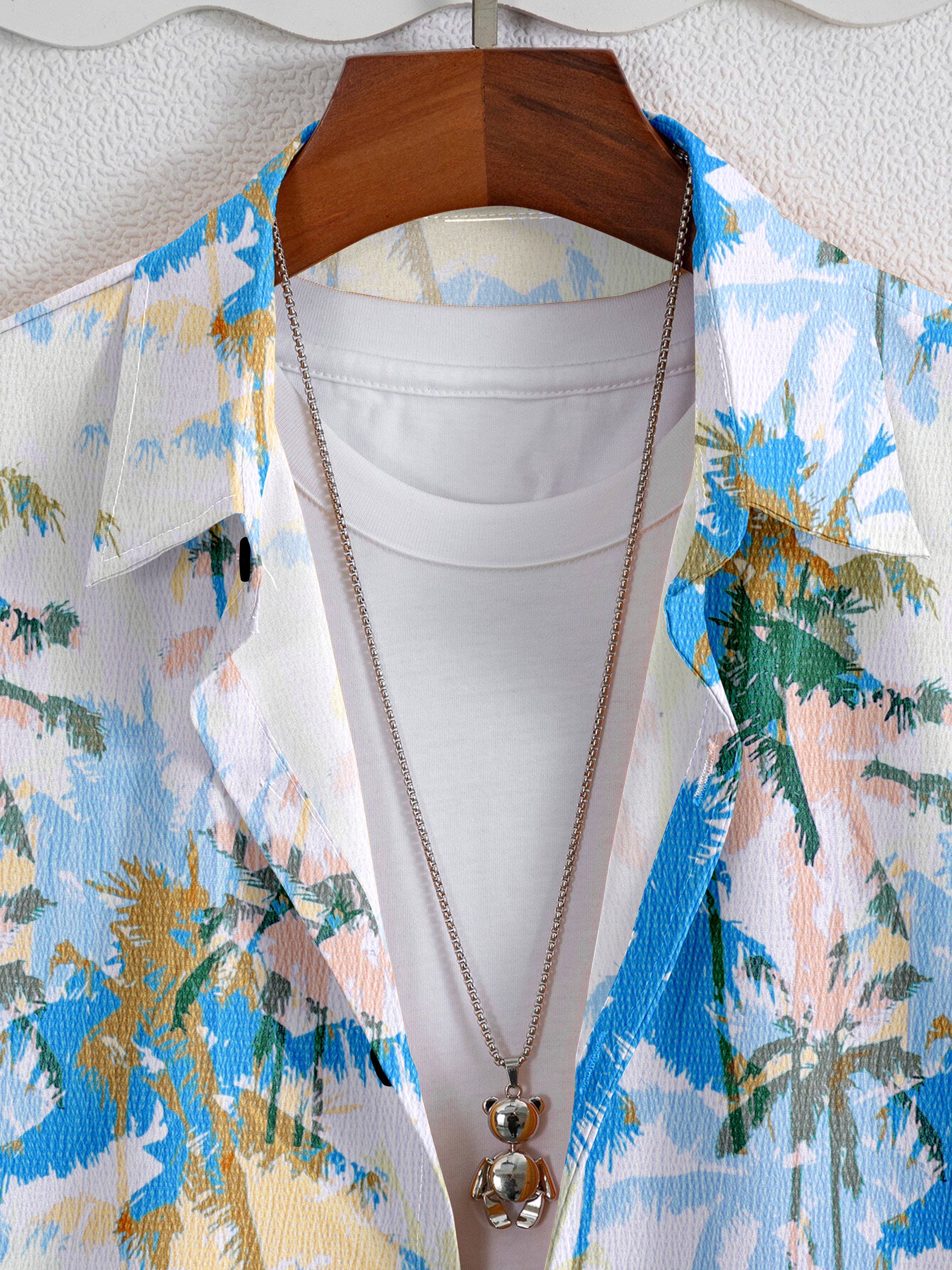 SRT Exclusive Men's Tropical Pop Print Half-Sleeve Shirt