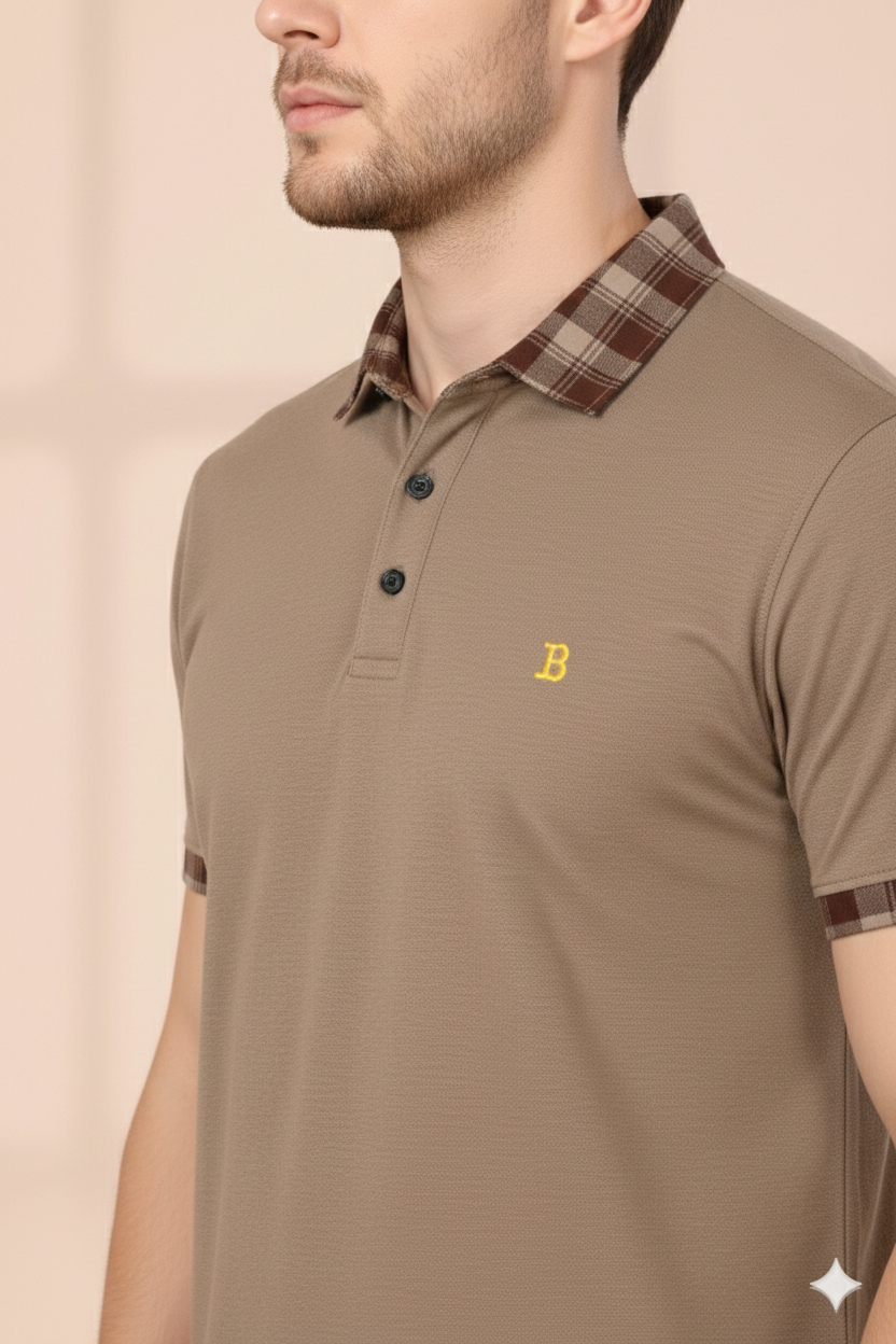 Men's Brown Half Sleeve T-Shirt – Premium Cotton | Stylish & Comfortable Fit