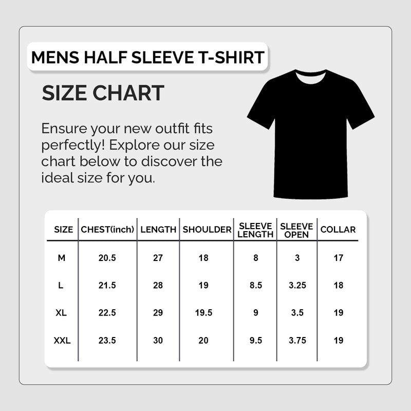 Size chart for Men’s Classic Pink Floral Short Sleeve T-Shirt – Slim Fit Casual Wear | Stylish Summer Polo T-Shirt