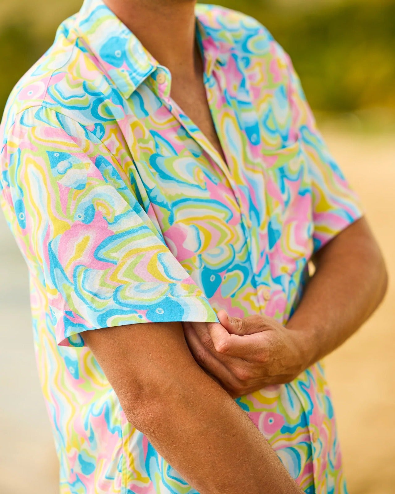 Men’s Pink Fish Lycra Night Co-Ord Suit