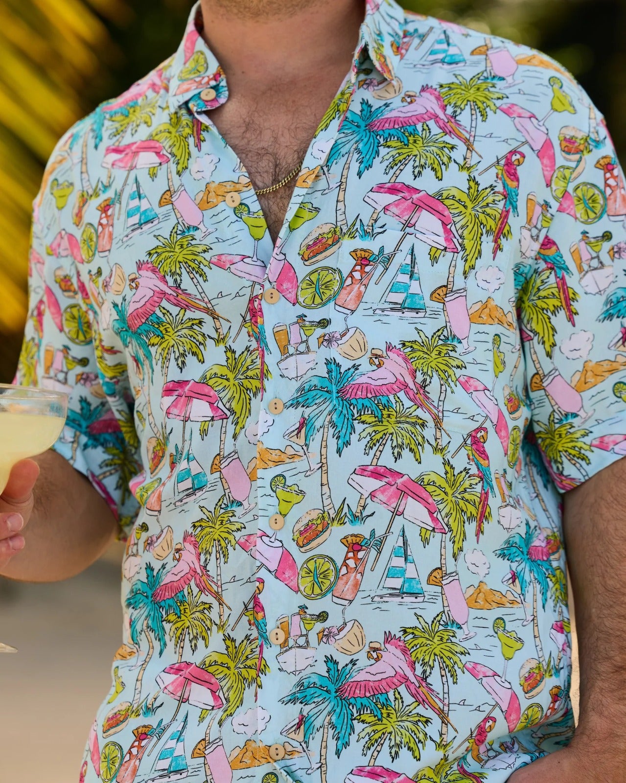 Men’s Blue Berry Lycra Night Suit – Shirt & Shorts Set