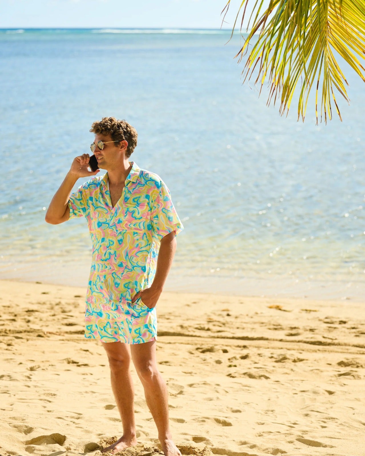 Men’s Pink Fish Lycra Night Co-Ord Suit