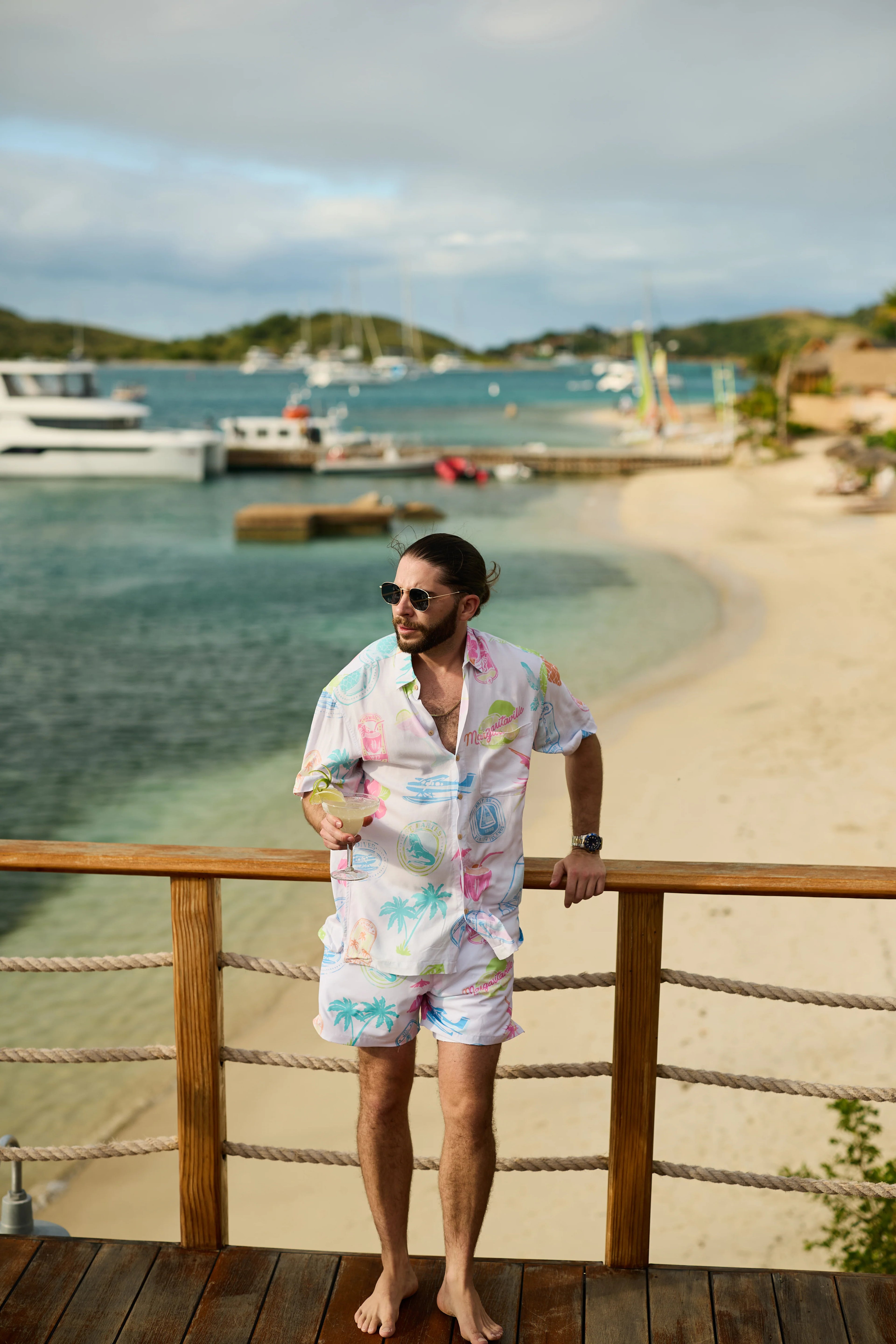 Men’s Lycra British Night Suit – Shirt & Shorts Set