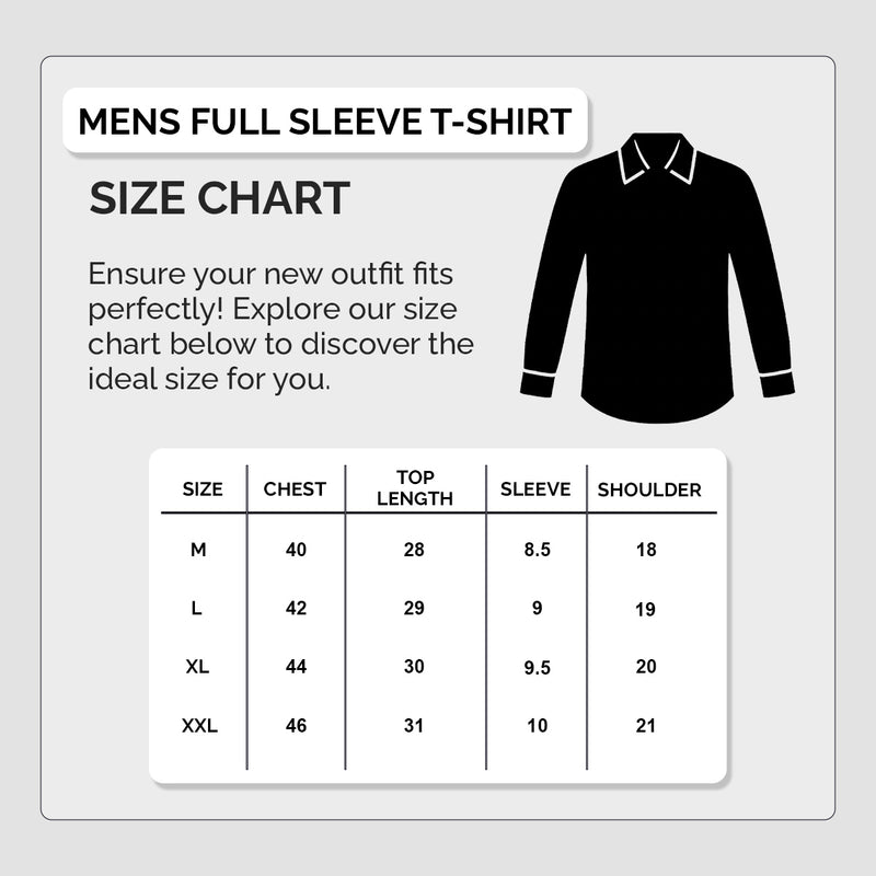 Size chart for Men’s Premium Purple Textured Long Sleeve Polo T-Shirt