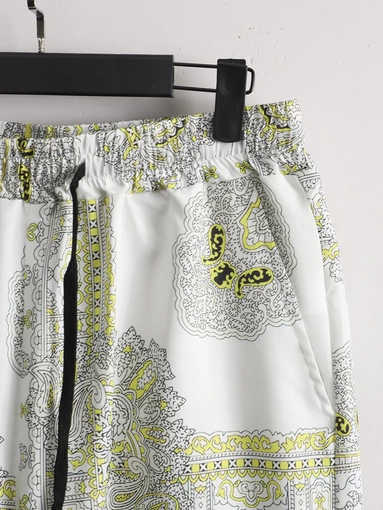 Men’s Mantose Sky Lycra Night Suit – Shirt & Shorts Set