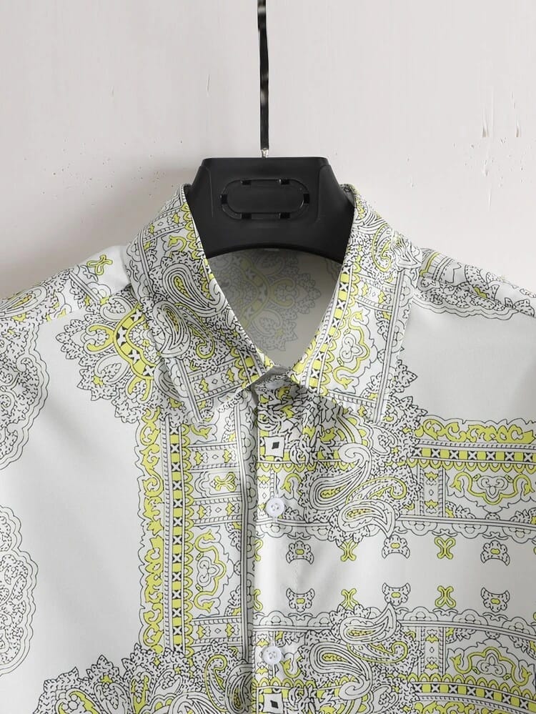 Men’s Mantose Sky Lycra Night Suit – Shirt & Shorts Set