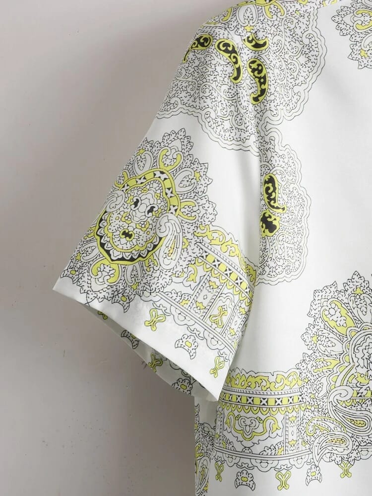 Men’s Mantose Sky Lycra Night Suit – Shirt & Shorts Set