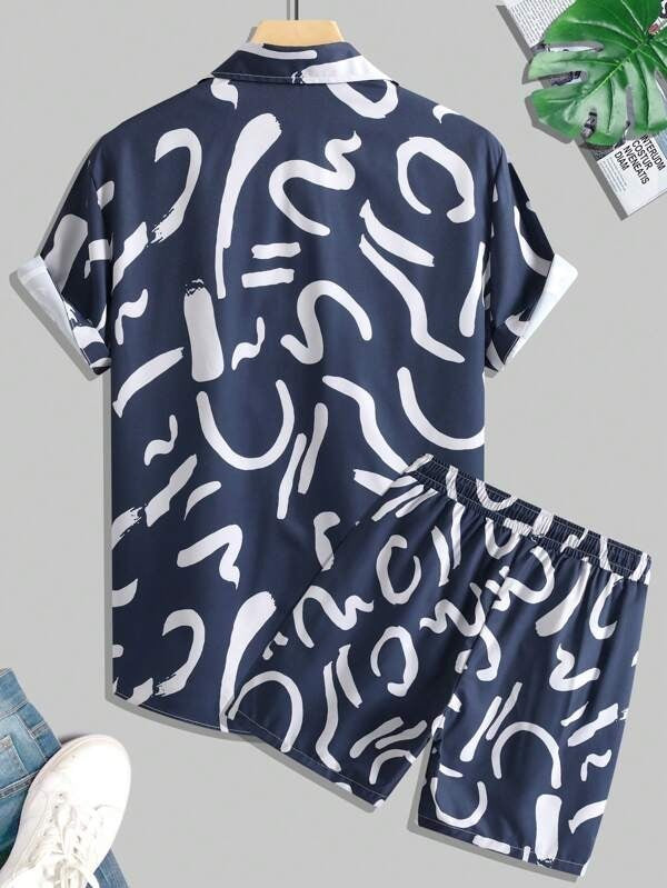 Men’s Gucci Lycra Night Suit – Shirt & Shorts Set