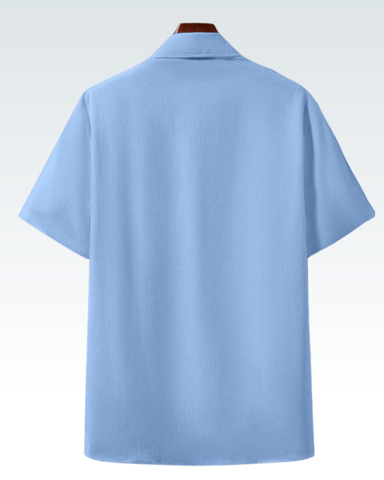 Men’s Sky Blue Casual Half Sleeve Shirt – Soft Fabric, Relaxed Fit