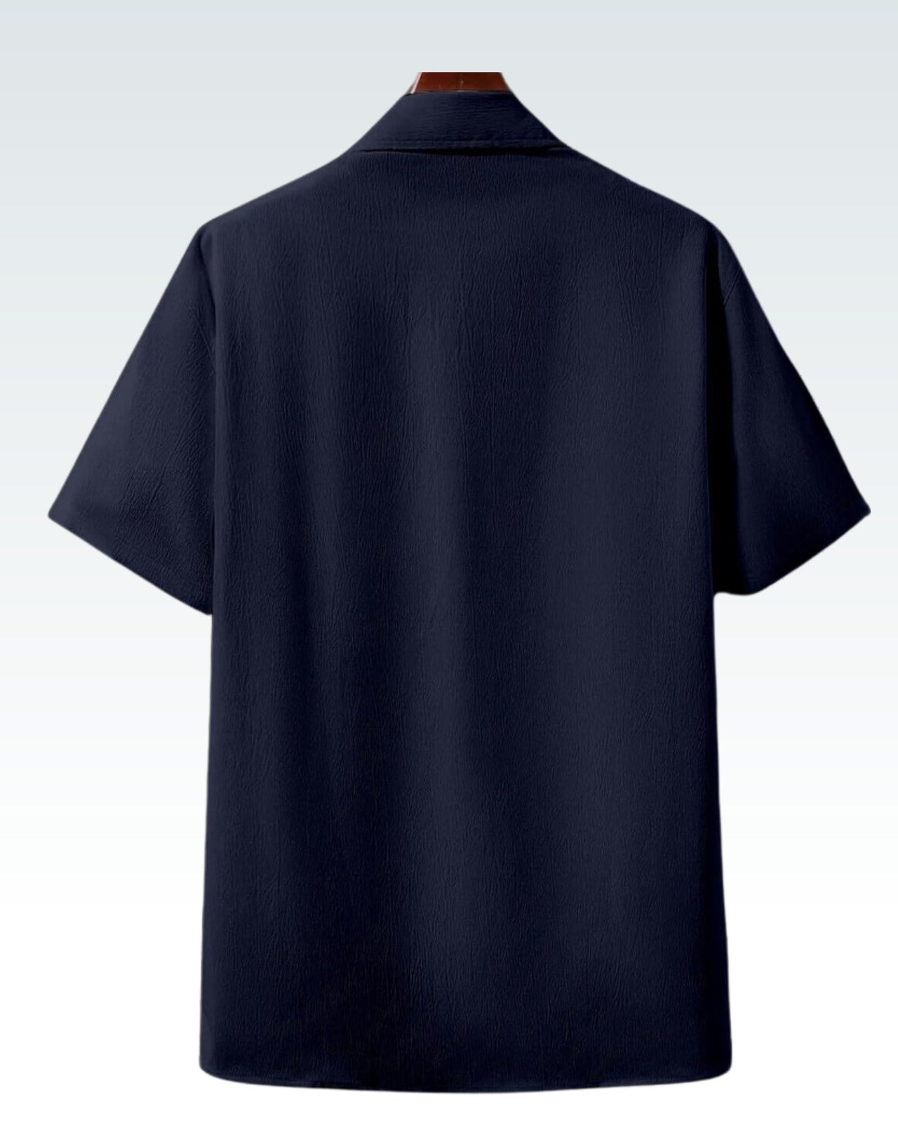 Men’s Navy Blue Casual Half Sleeve Shirt – Soft Fabric, Relaxed Fit