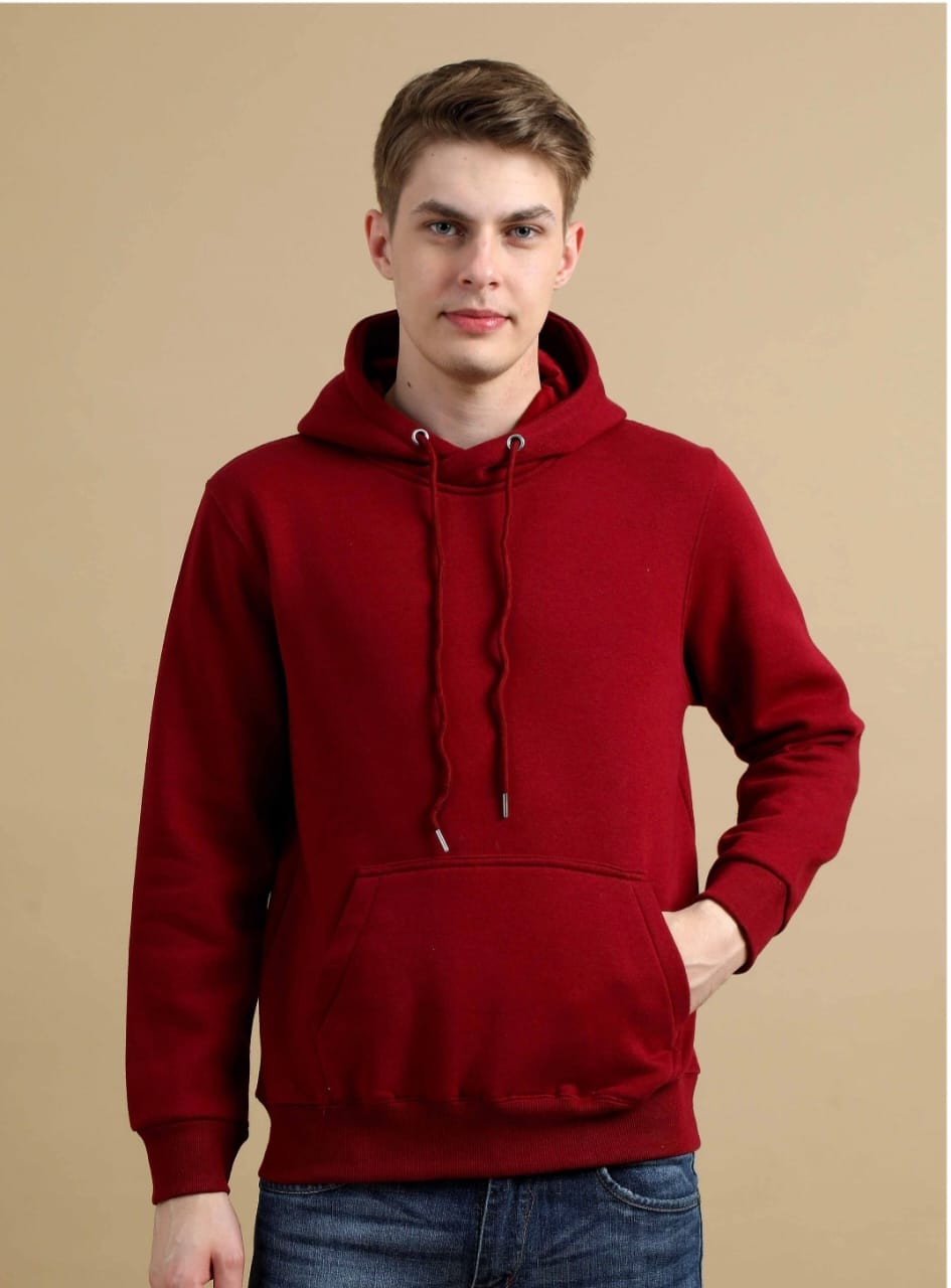 Men's Premium Red Hoodie | Soft Cotton Hoodie | Casual Stylish Winter Wea