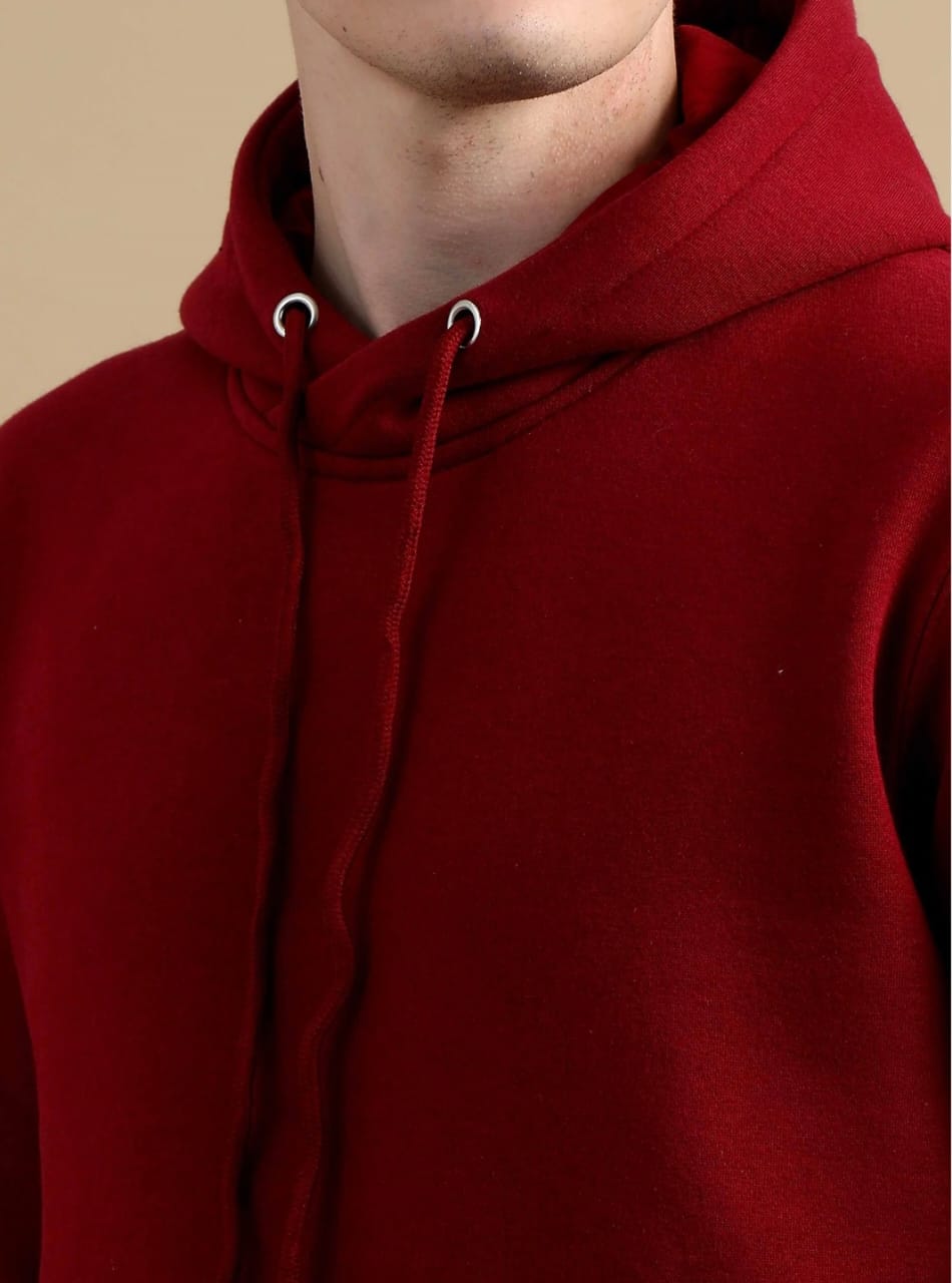 Men's Premium Red Hoodie | Soft Cotton Hoodie | Casual Stylish Winter Wear
