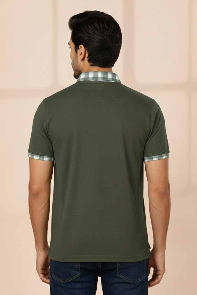 Men's Premium Green Half Sleeve T-Shirt – Stylish Fit | Soft Cotton T-Shirt