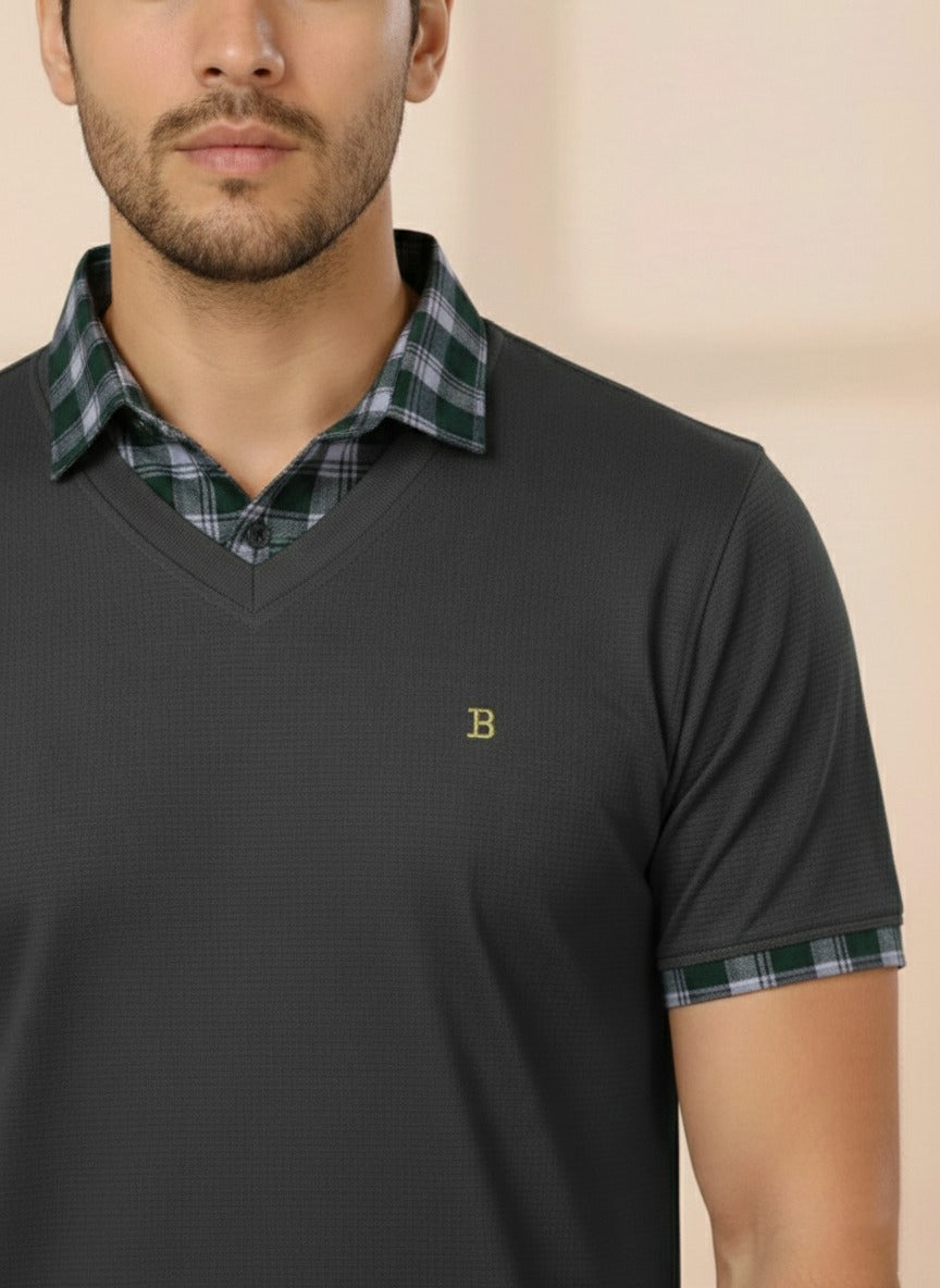 Men's Premium Grey Half Sleeve T-Shirt – Stylish Fit | Soft Cotton Casual Tee for Daily Wear