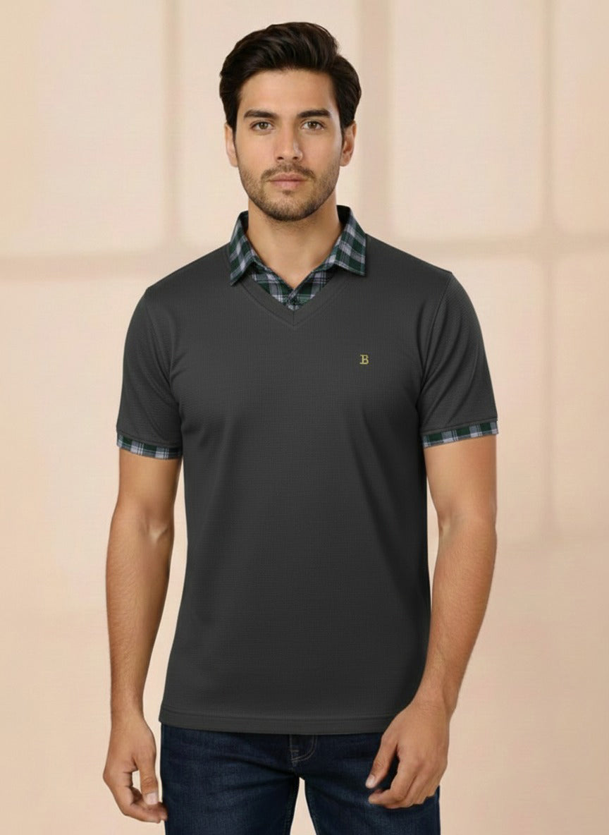 Men's Premium Grey Half Sleeve T-Shirt – Stylish Fit | Soft Cotton Casual Tee for Daily Wear