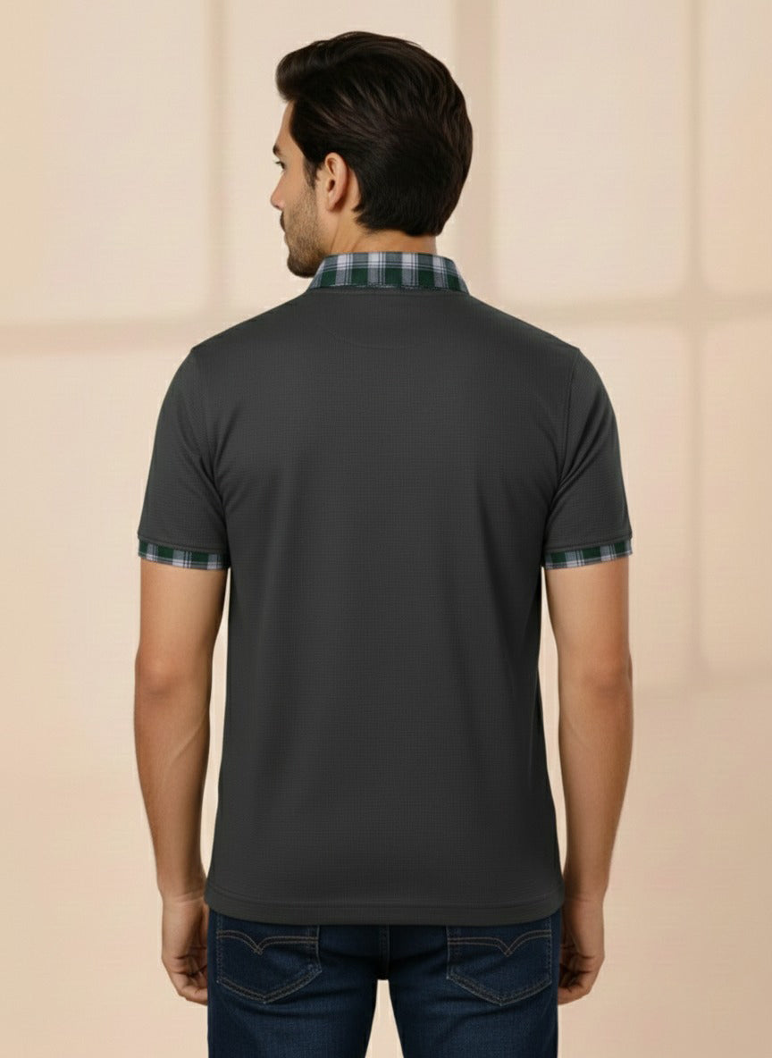 Men's Premium Grey Half Sleeve T-Shirt – Stylish Fit | Soft Cotton Casual Tee for Daily Wear