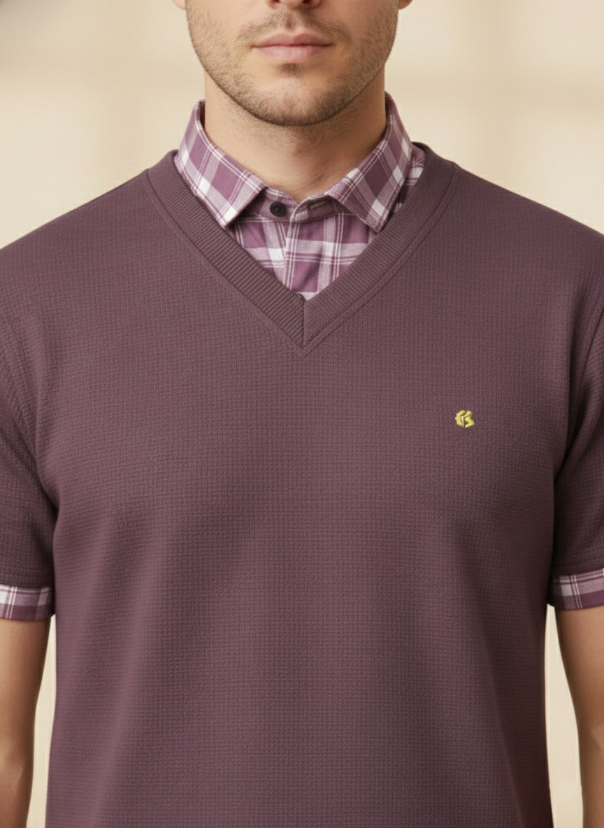 Men's Premium Purple Half Sleeve T-Shirt – Stylish Fit | Soft & Cotton T-shirt