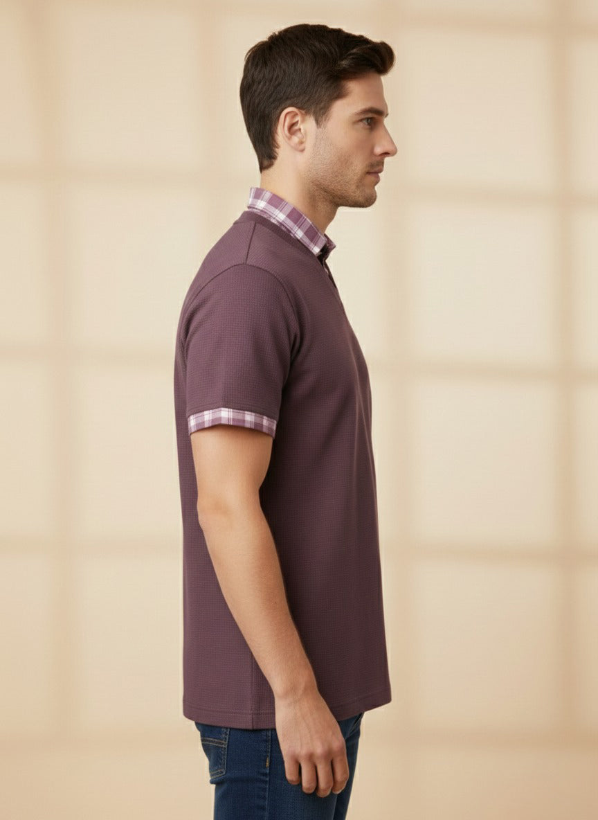 Men's Premium Purple Half Sleeve T-Shirt – Stylish Fit | Soft & Cotton T-shirt