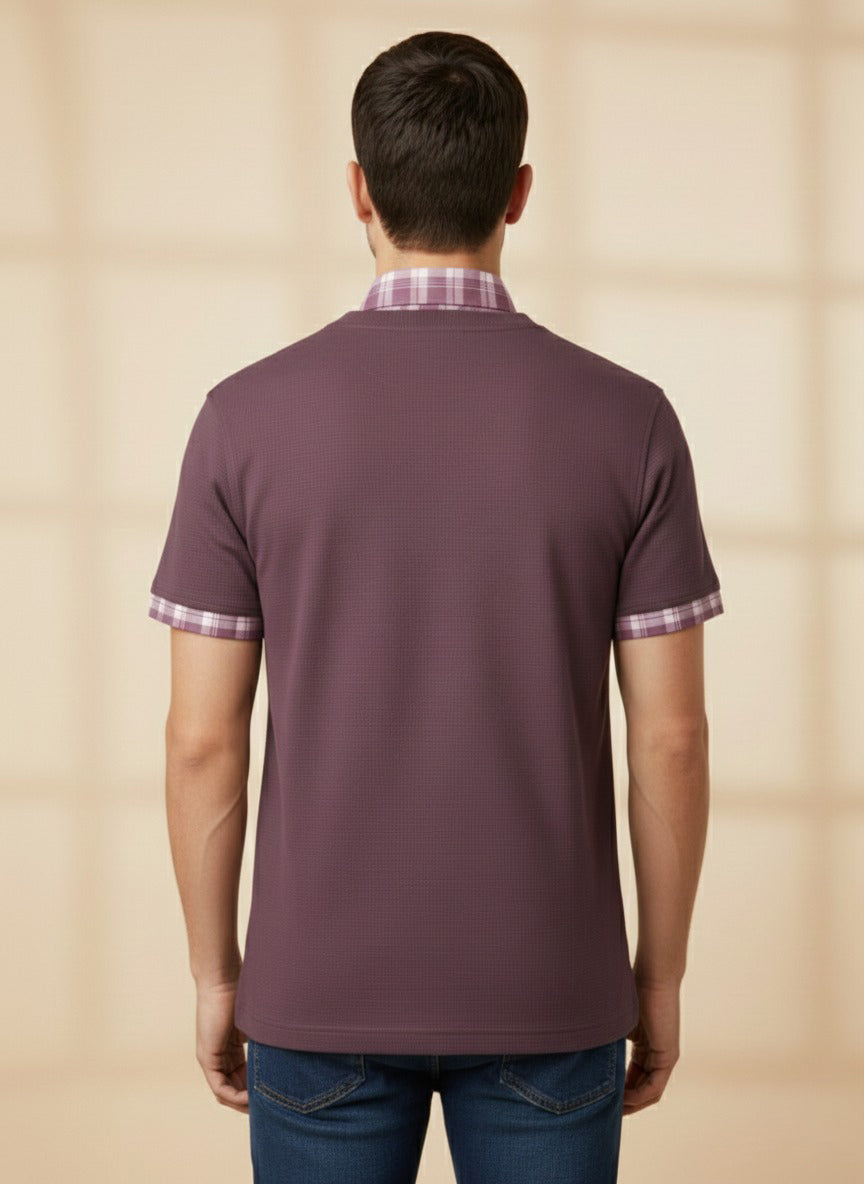 Men's Premium Purple Half Sleeve T-Shirt – Stylish Fit | Soft & Cotton T-shirt