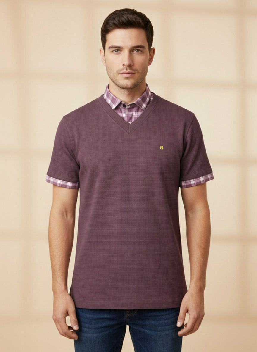 Men's Premium Purple Half Sleeve T-Shirt – Stylish Fit | Soft & Cotton T-shirt