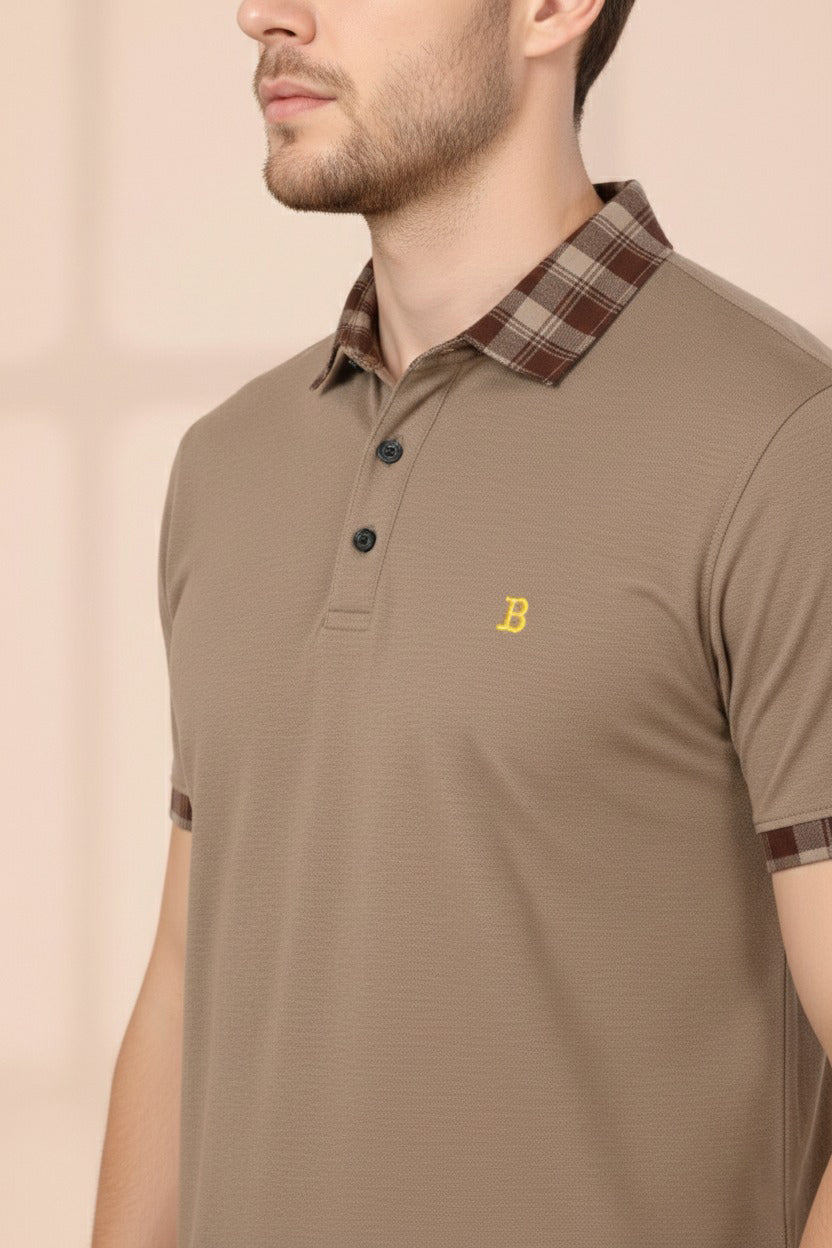 Men's Brown Half Sleeve T-Shirt – Premium Cotton | Stylish & Comfortable Fit