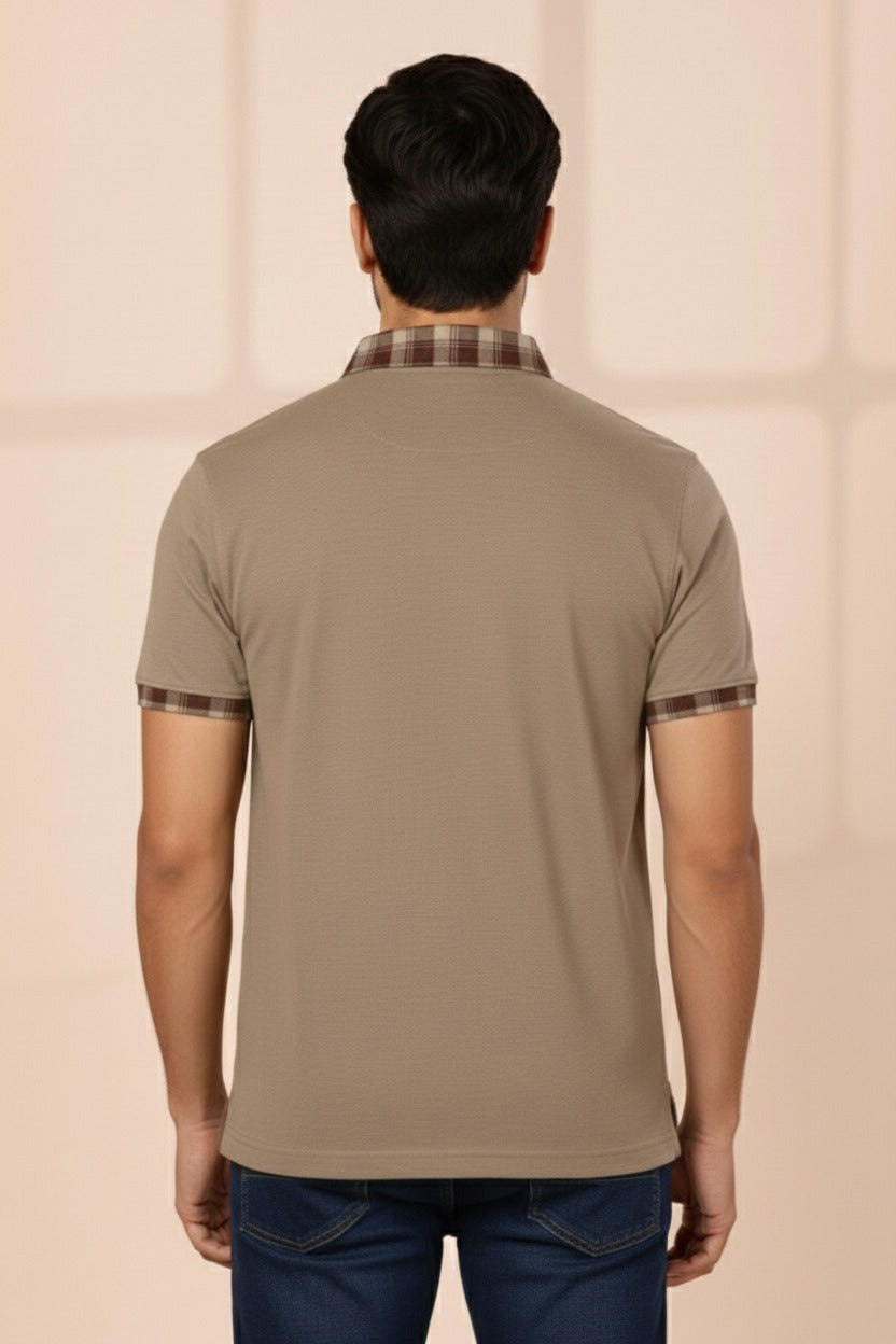 Men's Brown Half Sleeve T-Shirt – Premium Cotton | Stylish & Comfortable Fit