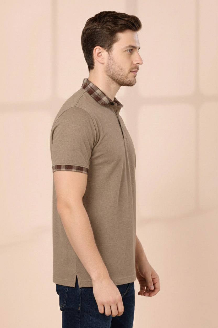 Men's Brown Half Sleeve T-Shirt – Premium Cotton | Stylish & Comfortable Fit