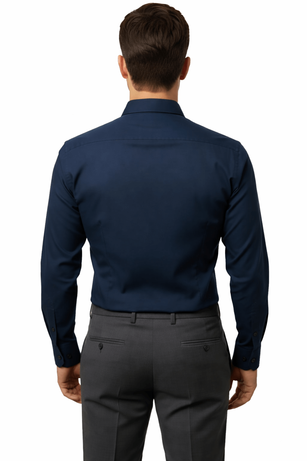 Men’s Navy Blue Solid Full Sleeve Shirt | Premium Cotton Formal & Casual Wear