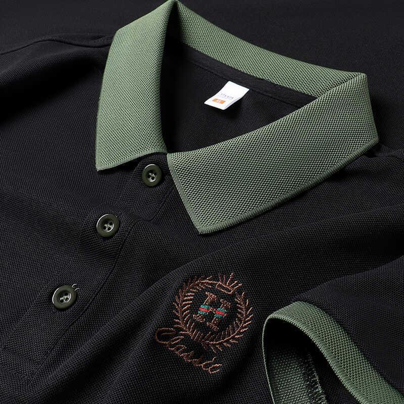 Men’s Black Polo T-Shirt with Olive Collar | Premium Casual Slim Fit Polo Tee
