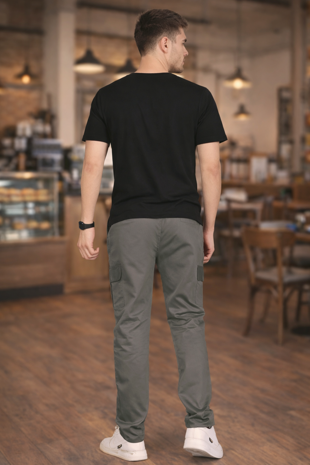 Men’s Premium Grey Cargo Pants – Comfort Fit | Casual Streetwear