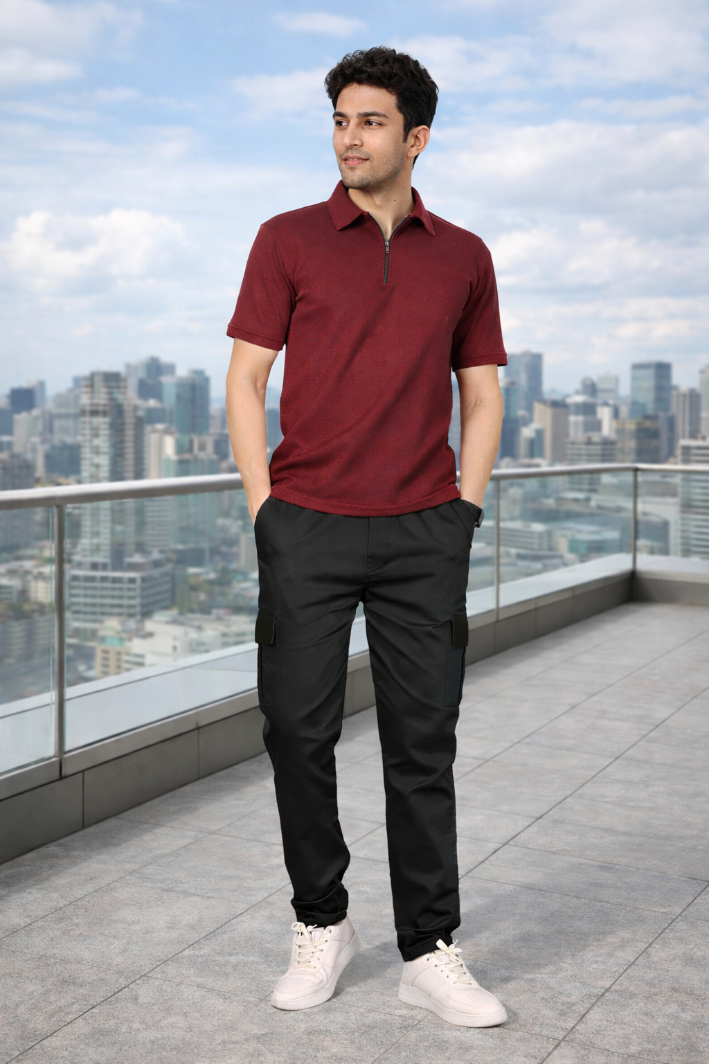 Men’s Premium Black Cargo Pants | Stylish Slim Fit Casual & Streetwear Trousers