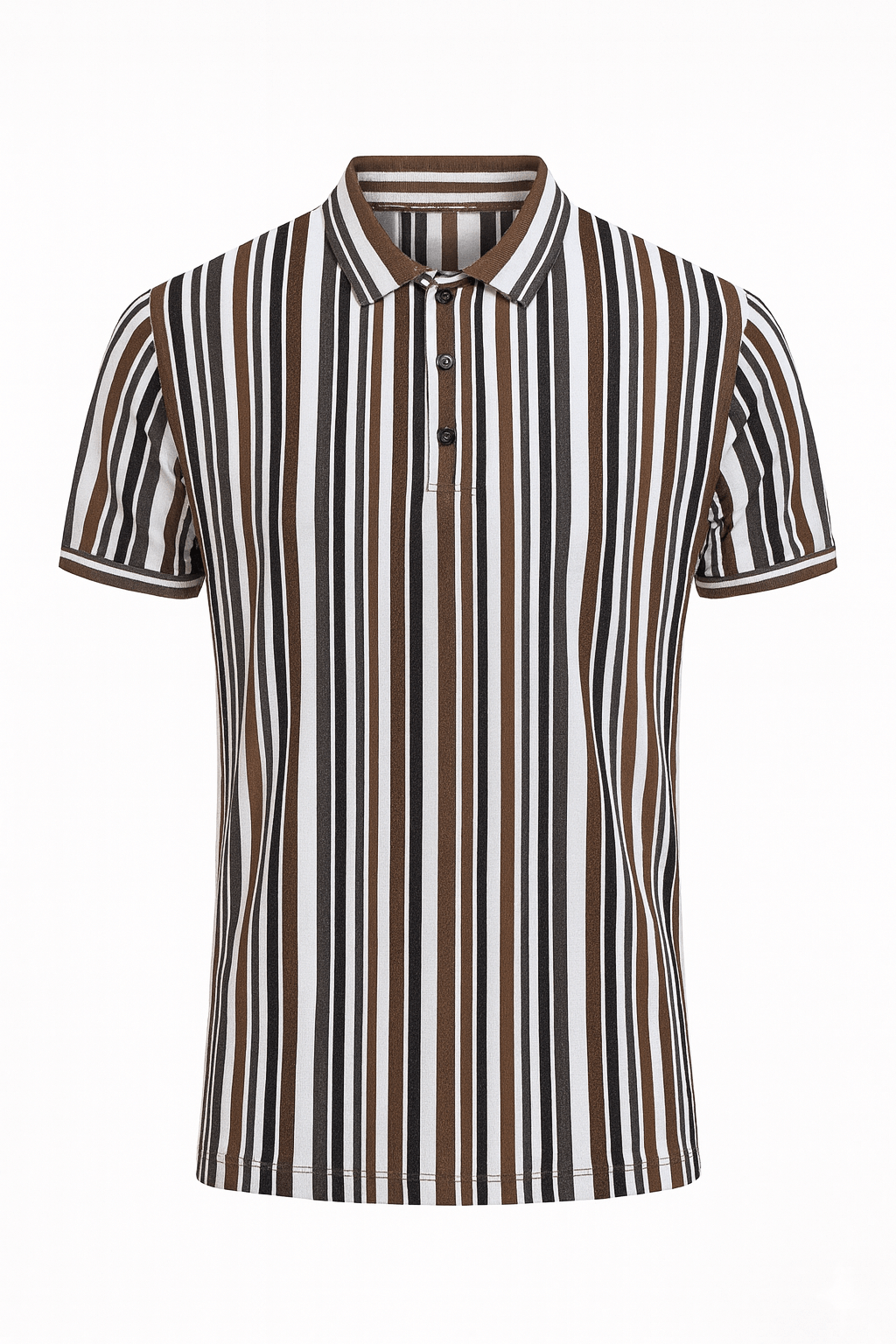 Men’s Purpal Vertical Stripe Casual Half Sleeve T-Shirt