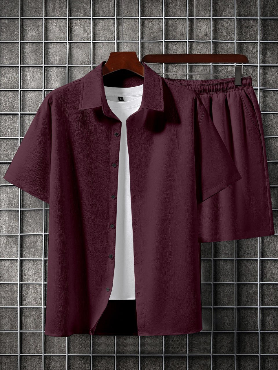 Night Suit Popcorn Co-Ord Set for Men – Shirt & Shorts Combo