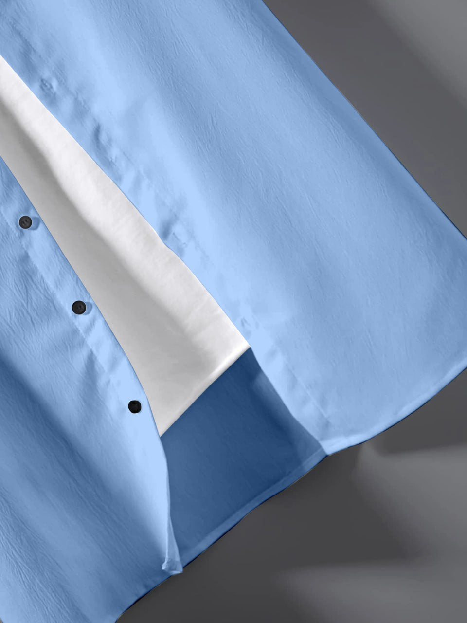 Men’s Sky Blue Casual Half Sleeve Shirt – Soft Fabric, Relaxed Fit