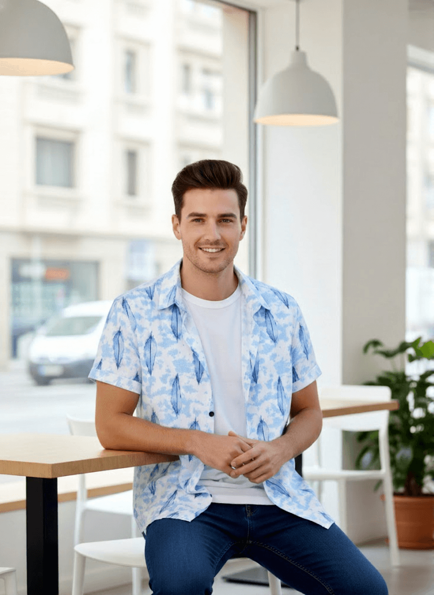 SRT Pop Print Half Sleeve Shirt for Men – Stylish Casual Printed Shirt